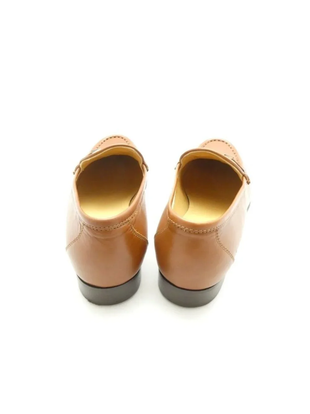 Hermes Constance Loafers 35.5 Leather Shoes Camel